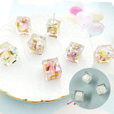 4pcs DIY Earrings Shell Acrylic Cube Accessories