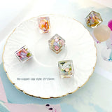 4pcs DIY Earrings Shell Acrylic Cube Accessories