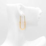 4pcs Oval Ear Hooks 39x15mm Plated Brass Earring Components