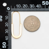 4pcs Oval Ear Hooks 39x15mm Plated Brass Earring Components