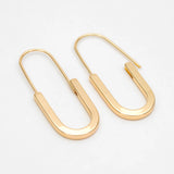 4pcs Oval Ear Hooks 39x15mm Plated Brass Earring Components