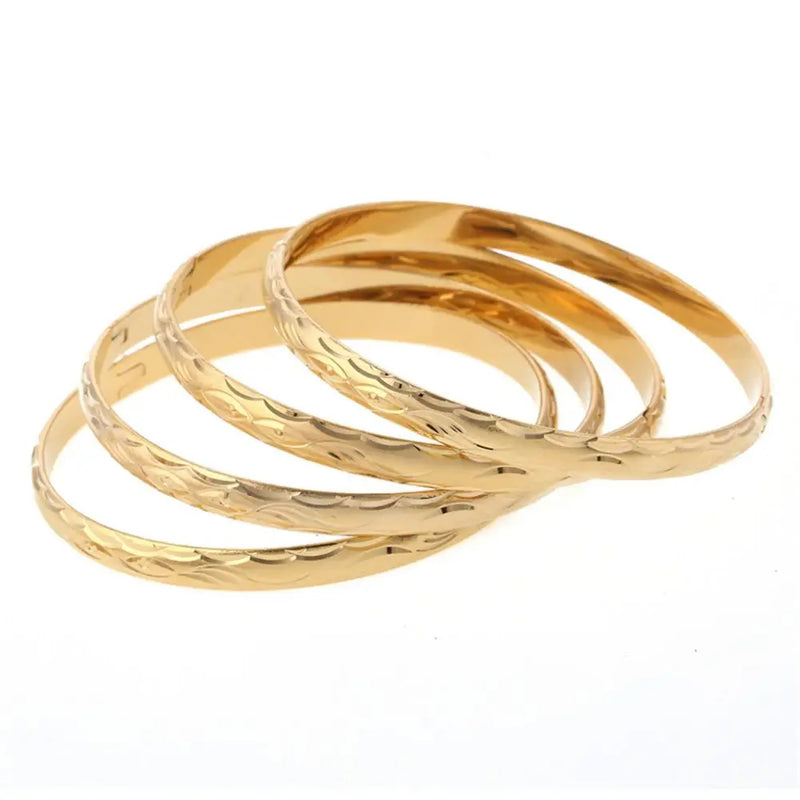 4pcs African Dubai Women Jewelry Party Bangle Decoration