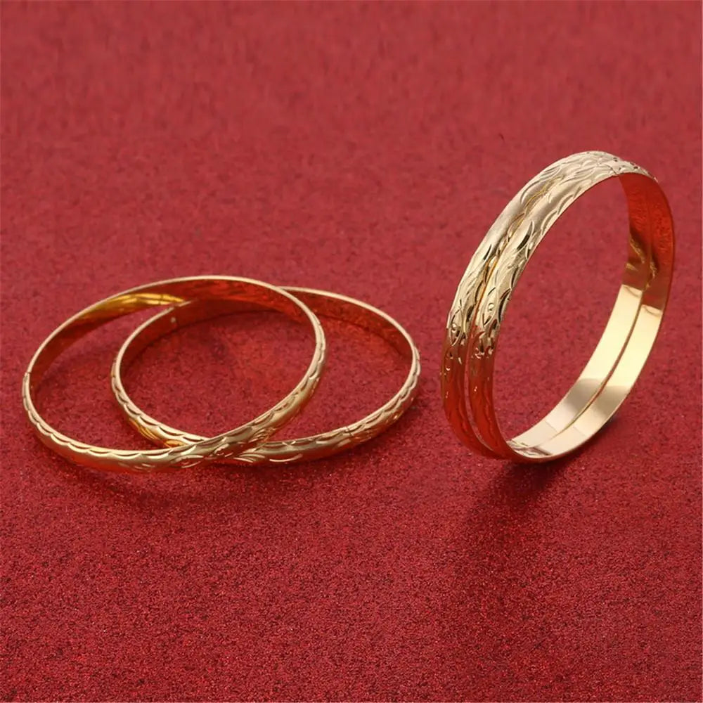 4pcs African Dubai Women Jewelry Party Bangle Decoration