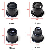 4pcs Portable Magnifying Glass Loupe Lens Eye Magnifier Len Repair Kit Tool