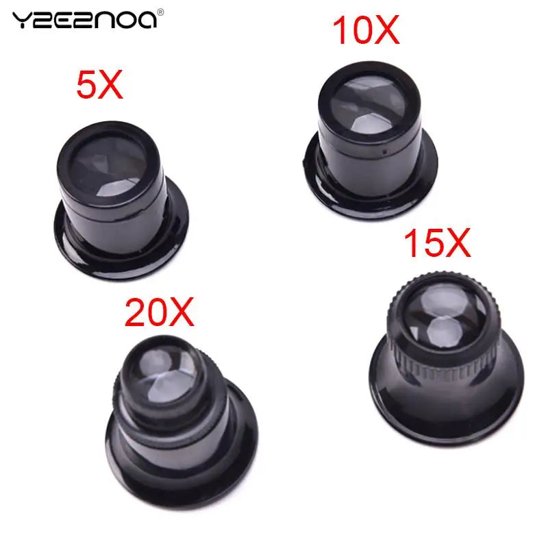 4pcs Portable Magnifying Glass Loupe Lens Eye Magnifier Len Repair Kit Tool