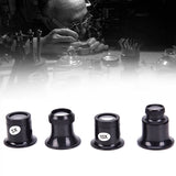 4pcs Portable Magnifying Glass Loupe Lens Eye Magnifier Len Repair Kit Tool