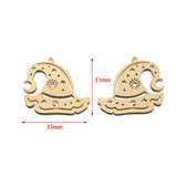 4pcs Raw Brass Witch Charms Witch Silhouette Pendants For DIY Earrings Necklace