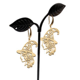 4pcs Raw Brass Witch Charms Witch Silhouette Pendants For DIY Earrings Necklace