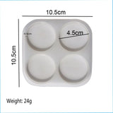 4pcs Round Airbag Brackets Silicone Mold DIY Resin Crafting