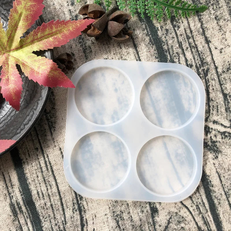 4pcs Round Airbag Brackets Silicone Mold DIY Resin Crafting