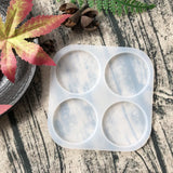 4pcs Round Airbag Brackets Silicone Mold DIY Resin Crafting