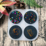 4pcs Round Airbag Brackets Silicone Mold DIY Resin Crafting