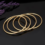 4pcs Round Charm Smooth Plain Bangle Wedding African High Polished Bangle