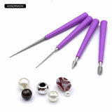 4pcs Round Hole Expander Diamond File for Pearls Jade Enlarge Hole