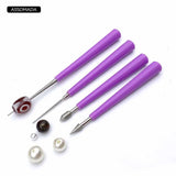 4pcs Round Hole Expander Diamond File for Pearls Jade Enlarge Hole