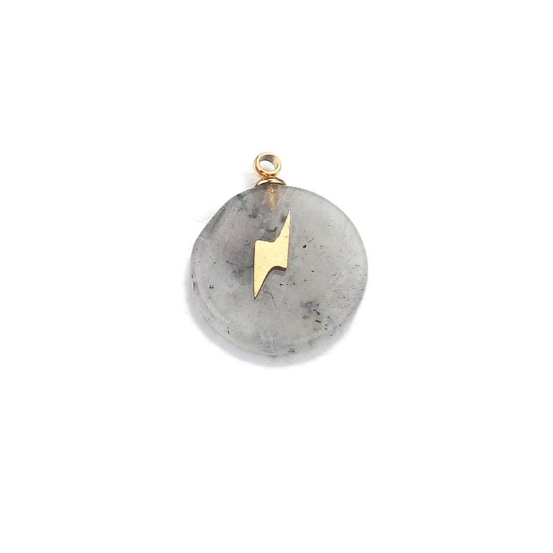 4pcs Stone Stainless Steel Charms Pendants DIY Jewelry Making