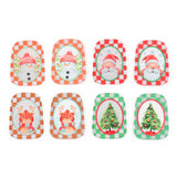 4pcs Santa Snowman Acrylic Christmas Charms Pendants Bulk