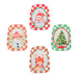 4pcs Santa Snowman Acrylic Christmas Charms Pendants Bulk