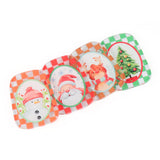 4pcs Santa Snowman Acrylic Christmas Charms Pendants Bulk