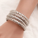 4pcs Dubai African Bridal Wedding Bangle Women Arab Pattern Bracelet
