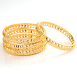 4pcs Dubai African Bridal Wedding Bangle Women Arab Pattern Bracelet
