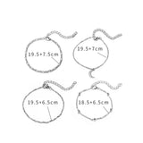 4pcs/Set Beads Charm Chain Ankle Bracelet Bohemian Anklet Foot Leg Jewelry