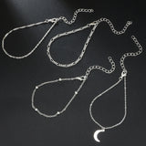 4pcs/Set Beads Charm Chain Ankle Bracelet Bohemian Anklet Foot Leg Jewelry