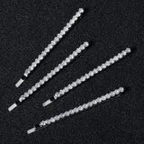Crystal Silver Hairpin Wedding Hair Ornament Barrettes Bride Jewelry