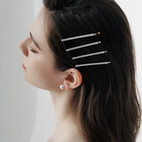 Crystal Silver Hairpin Wedding Hair Ornament Barrettes Bride Jewelry