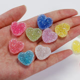 4pcs Hearts Resin Pendant Charms for Jewelry DIY Phone Decoration