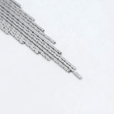 4pcs Silver Chain Tassels 123mm, Earring Charm Pendants