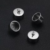 4pcs Stainless Steel End Cap Beads Spacer Charms for Leather Cord DIY Jewelry