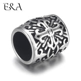 4pcs Stainless Steel Holy Cross 8mm Bead Charms for Leather Bracelets