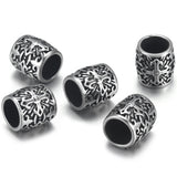 4pcs Stainless Steel Holy Cross 8mm Bead Charms for Leather Bracelets