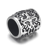 4pcs Stainless Steel Holy Cross 8mm Bead Charms for Leather Bracelets