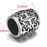 4pcs Stainless Steel Holy Cross 8mm Bead Charms for Leather Bracelets