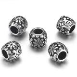 4pcs Stainless Steel Beads Charms for Leather Jewelry Bracelet Making