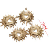 4pc Stainless Steel Boho Launch Pendants Love Heart Charms DIY Jewelry