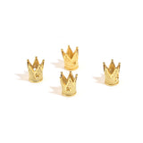 4pcs Plated 18K Crown Spacer Beads for Jewelry Making DIY Charm Bracelet