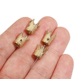 4pcs Plated 18K Crown Spacer Beads for Jewelry Making DIY Charm Bracelet