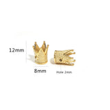 4pcs Plated 18K Crown Spacer Beads for Jewelry Making DIY Charm Bracelet