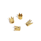 4pcs Plated 18K Crown Spacer Beads for Jewelry Making DIY Charm Bracelet