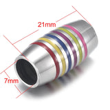 4pcs Colorized Tube Enamel Bead 7mm Large Hole for Bracelet Making