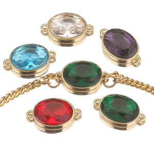 4pcs Clear Purple Glass Charm Earring Connectors Jewelry Making Supplies