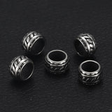 4pcs Stainless Steel Drum Bead 6mm Large Hole Jewelry Bracelet Making