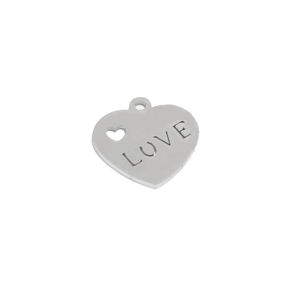 4pcs Stainless Steel Earrings Stamping Blank Tags Pendants DIY Charm Jewelry