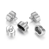 4pcs Stainless Steel End Beads with Loop 5mm for Jewelry