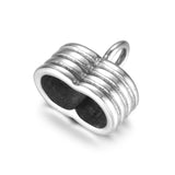4pcs Stainless Steel End Beads with Loop 5mm for Jewelry