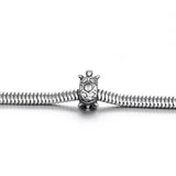 4pcs Stainless Steel European Beads Tortoise 5mm Hole Blacken Bead