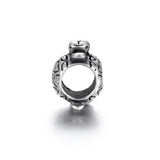 4pcs Stainless Steel European Beads Tortoise 5mm Hole Blacken Bead